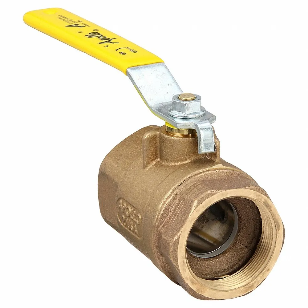 Bronze 2 Pcs Ball Valve with Standard Configuration 2 Inch Size, 2 x FNPT