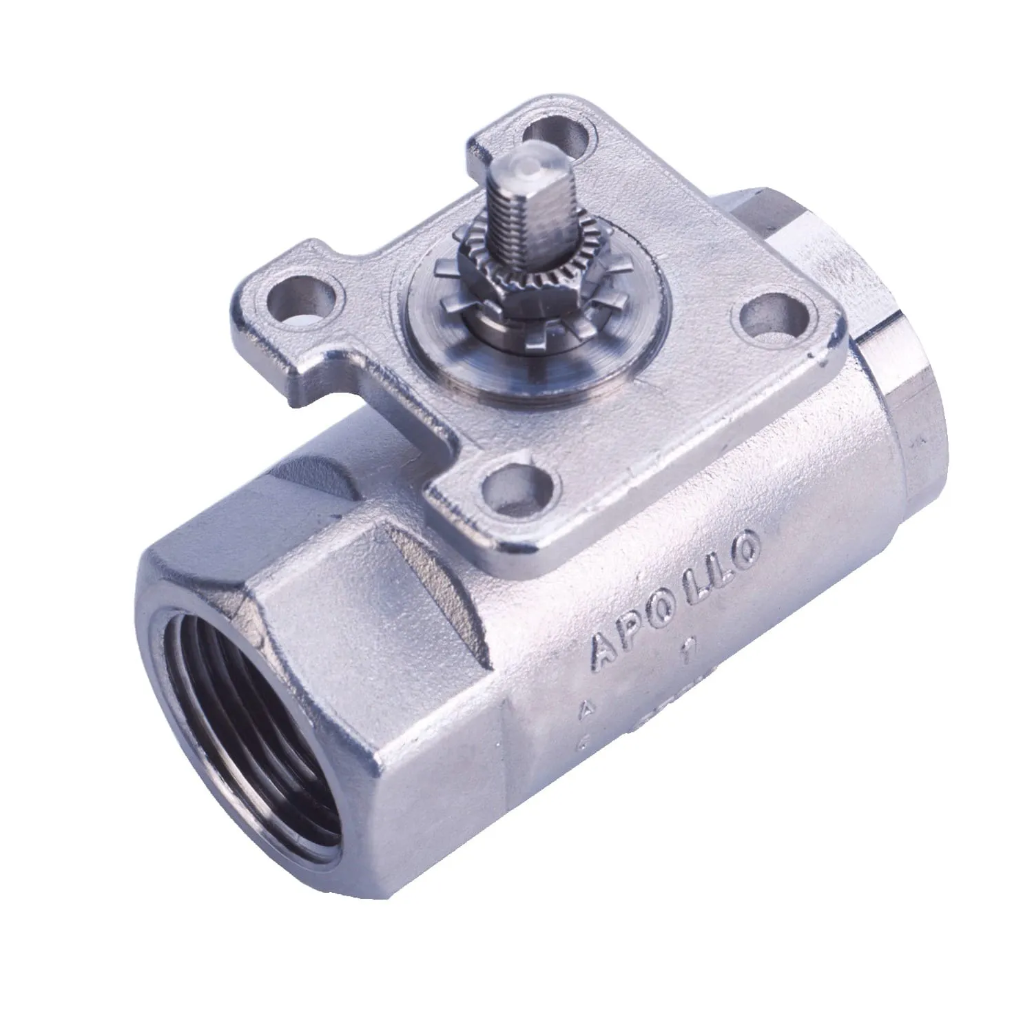Port Ball Valve, Stainless Steel, 3/4 Inch Size