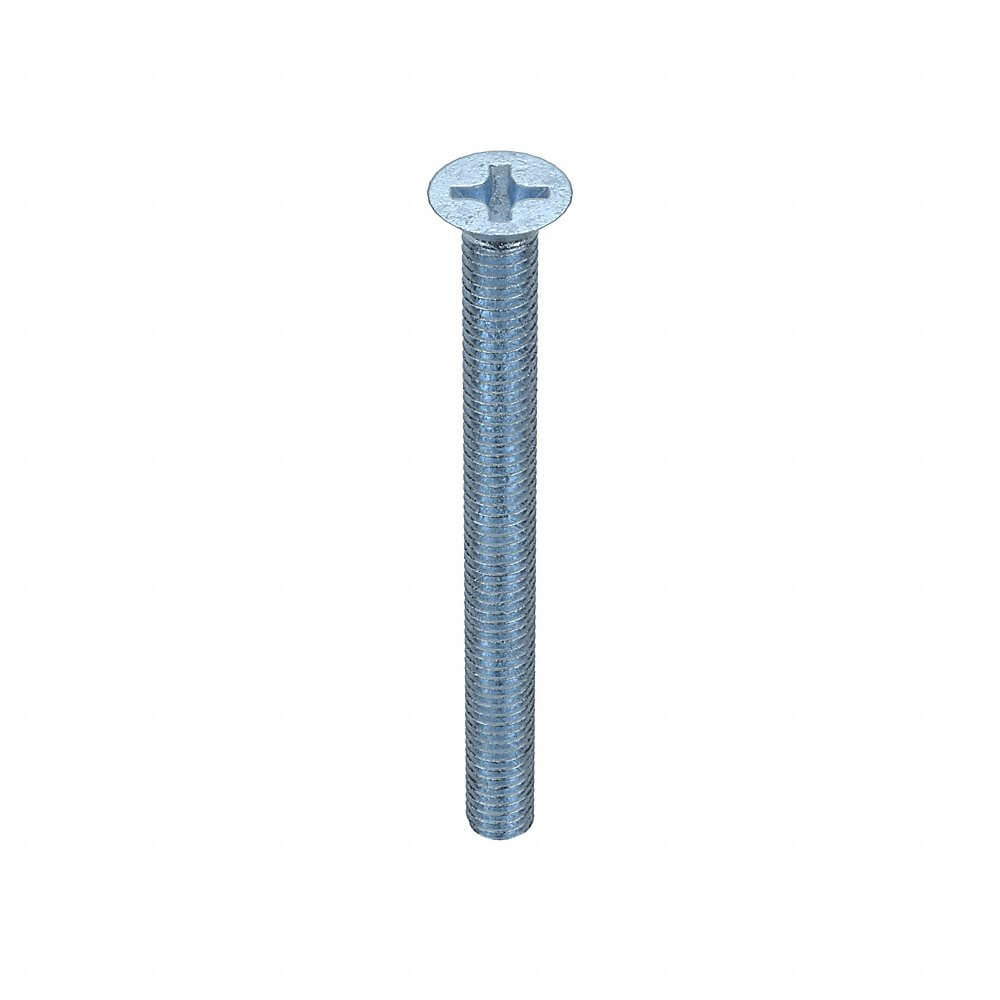 Machine Screw, M4x0.7 Thread Size, Steel, 45 mm Lg., Std, Flat