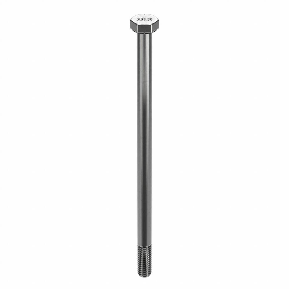 Hex Head Cap Screw, 1/2 In - 13 Thread Size, SS, 7 1/2 In Lg.