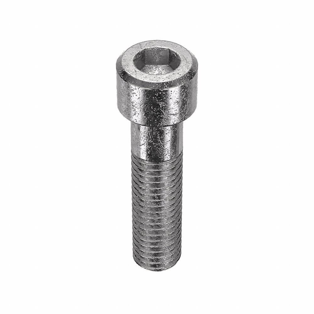 Socket Head Cap Screw, 1/2 In - 13 Thread Size, Cyl., 2 In Lg., 1/2 In Head Ht., Pln, Gr. 316, SS