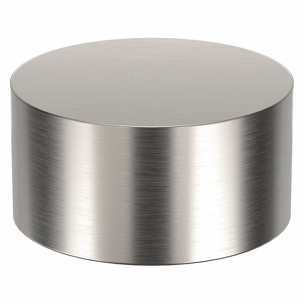 Round Standoff Cap, 5/16 In - 18 Thread Size, Alu, 1 In Dia., Clear Anodized