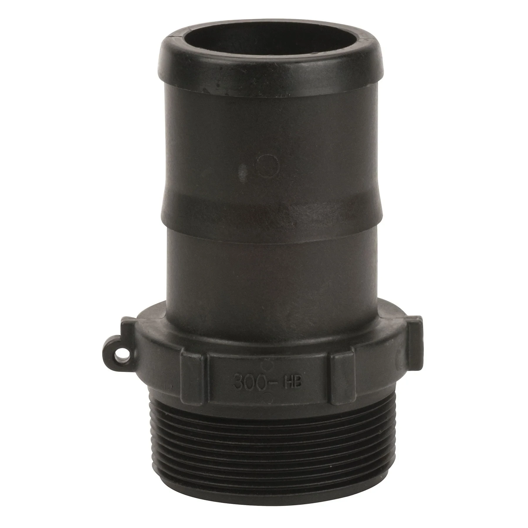 Poly Straight Hose Barb, 3 Inch Mpt