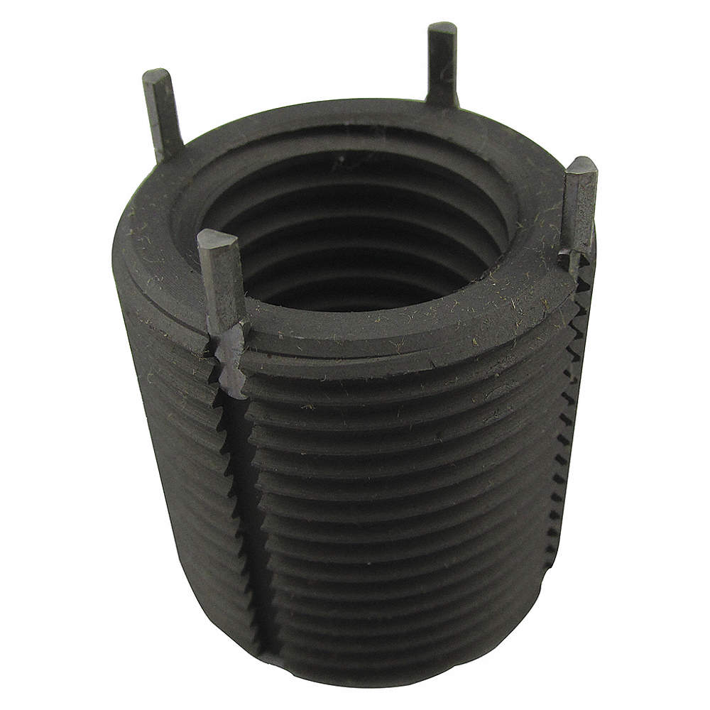 UNF Thread Insert, 5/8 In - 11 Thread Size, 0.62 In Insert Lg., Gr. C1215, Carbon Steel