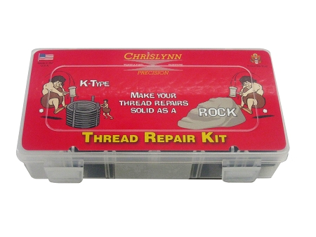 Metric Thread Insert Kit, 3/8 In - 16 Thread Size, 29/64 In Drill Size, 1/2 In Insert Lg.