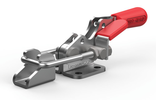 Pull Action Latch Clamp, Straight Handle, Flanged Base