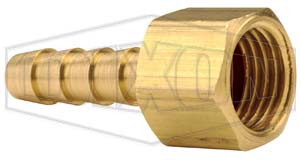 Swivel, 1/4 Inch Hose I.D. x 1/4 Inch FNPSM, Brass, Gasket Seat