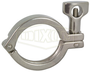 Clamp, Heavy Duty, Single Pin, 0.5 -.75 Inch Size, With Cross Hole Wing Nut