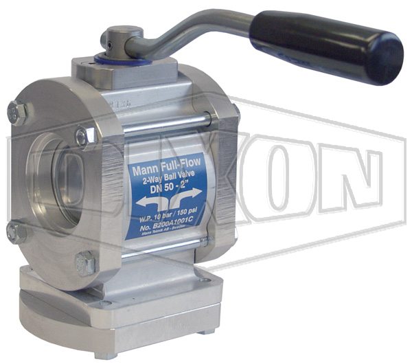 Dixon 1WAYBV200 2 Alum 1-Way Full Flow Ball Valve with FNPT Ends FPM Seals Dixon 1WAYBV200 2 Alum 1-Way Full Flow Ball Valve with FNPT Ends FPM Seals