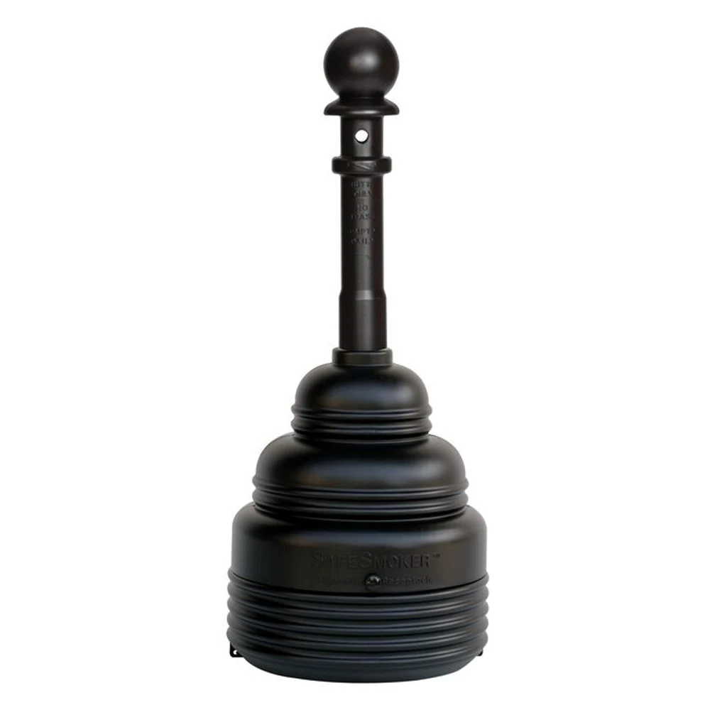 Cigarette Receptacle Black Hdpe 17-1/4in