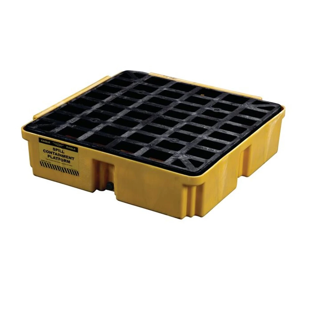 Modular Spill Platform, 15 gal Spill Capacity, Yellow / Black