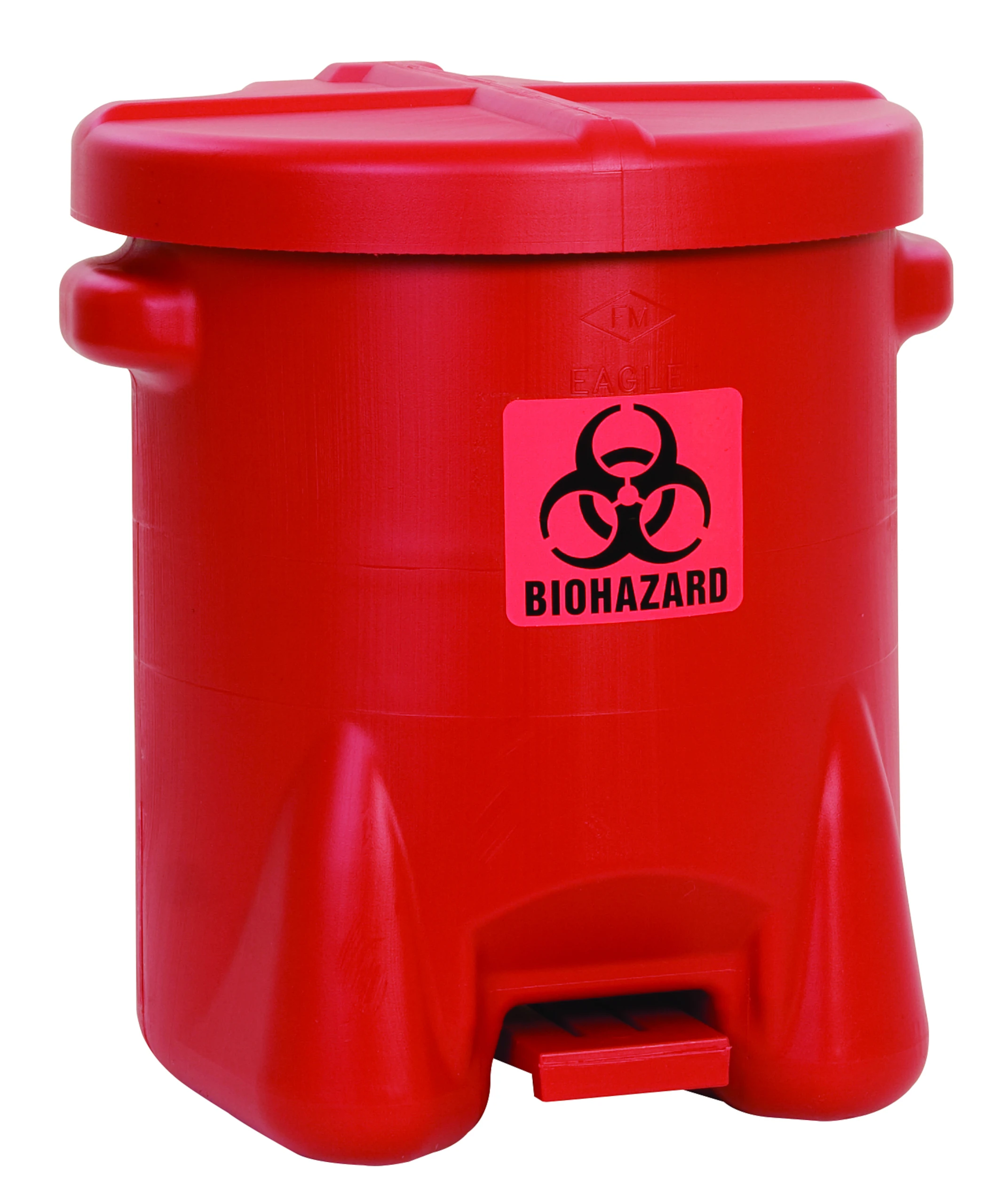Biohazardous Poly Waste Cans, 55.9cm x 45.8cm Size, Red