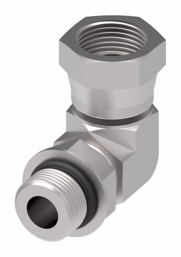 Hydraulic Hose Adapter, 1 1/2 Inch x 1 1/2 Inch Size, Female x Male, NPSM x ORB, Rigid