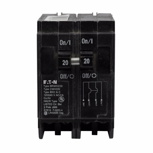 Main Circuit Breaker, 120/240 VAC, 100A, 25 kA Interrupt, 2P