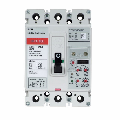 Molded Case Circuit Breaker, Type Hfd, 3-Pole, 80A, 600 Vac, 250 Vdc, Line And Load