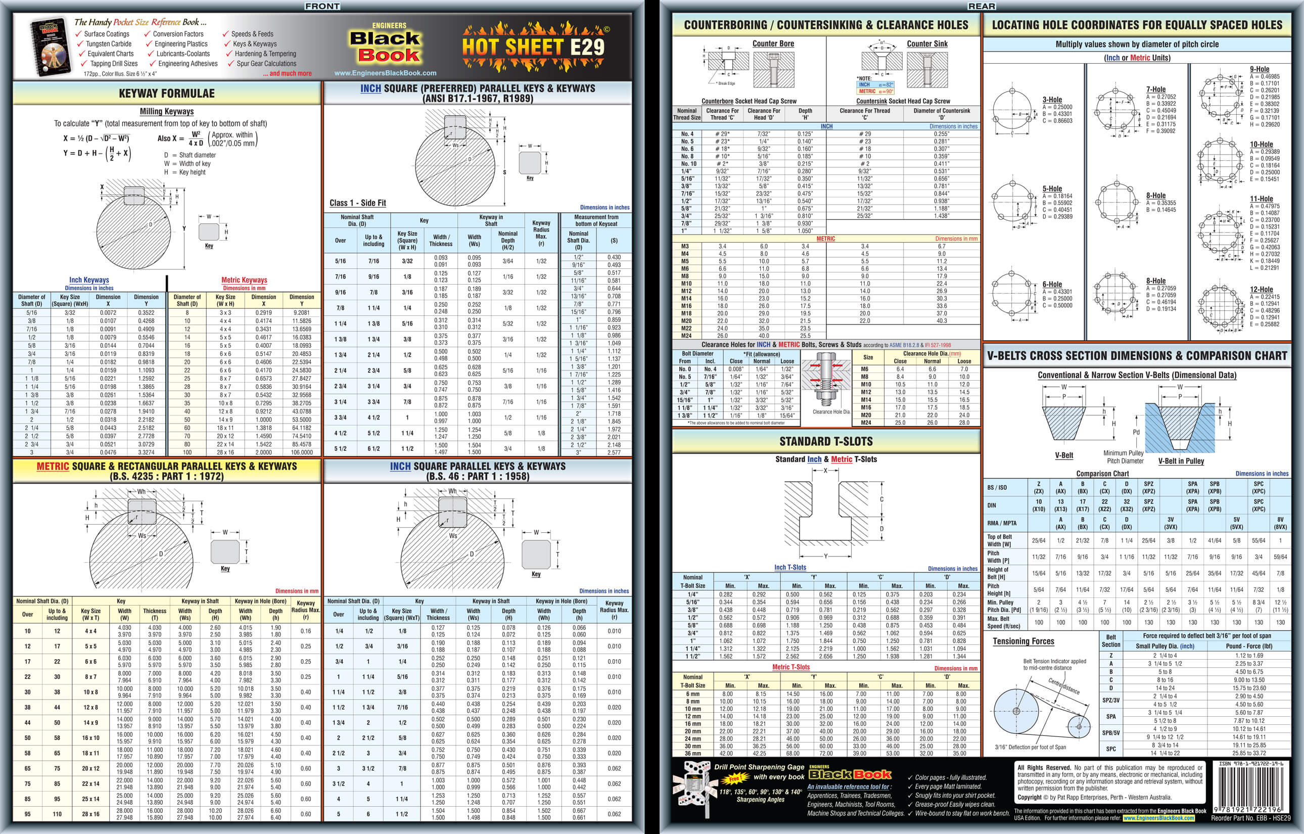 Engineers Black Book EBBHSE29 5DFE9 Engineering Tech Sheet Keyway