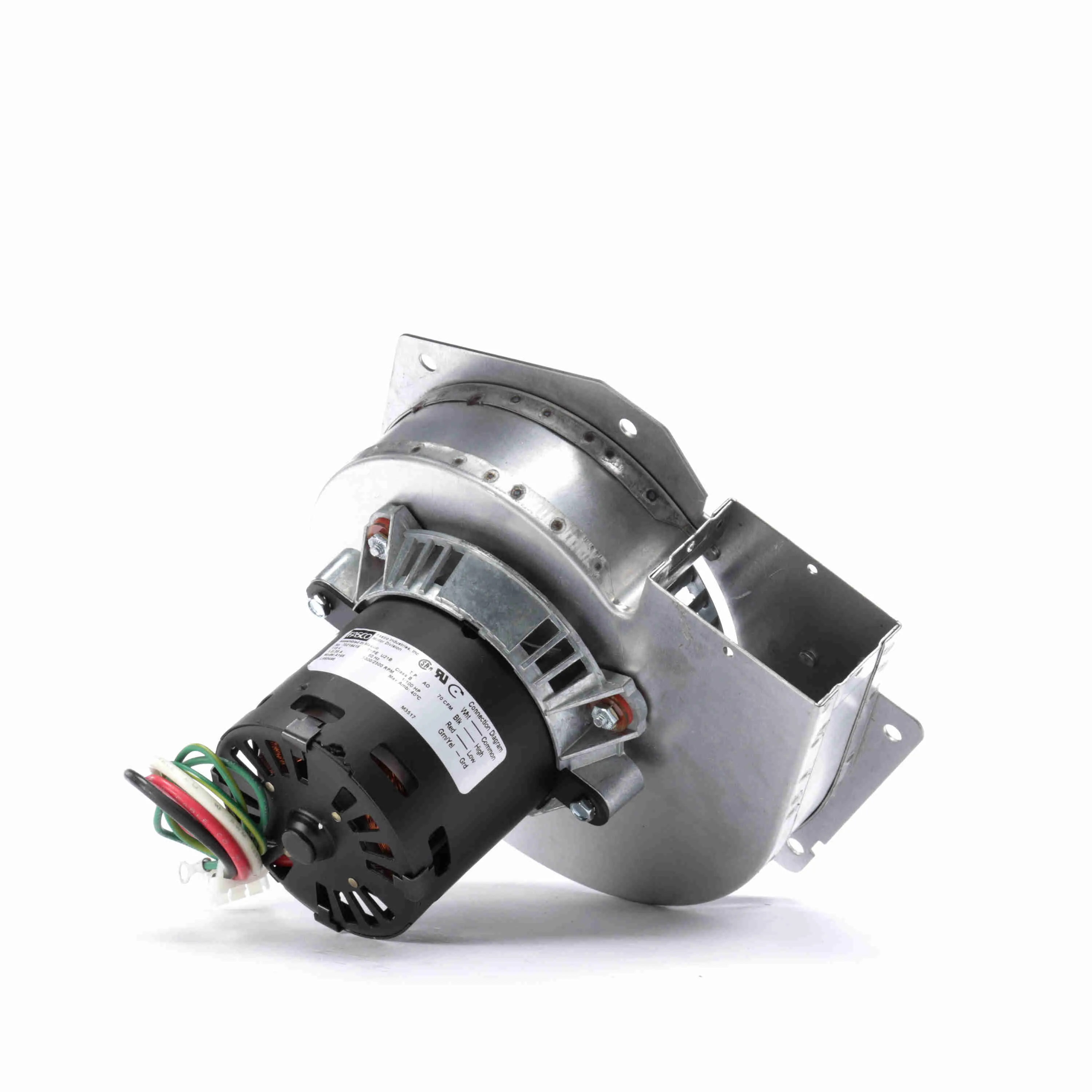 Rectangular Outlet Shaded Pole OEM Replacement Draft Inducer Blower, 115 Volt