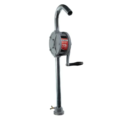 Rotary Hand Pump, Cast Iron Housing, Pail Spout, Tank Mount