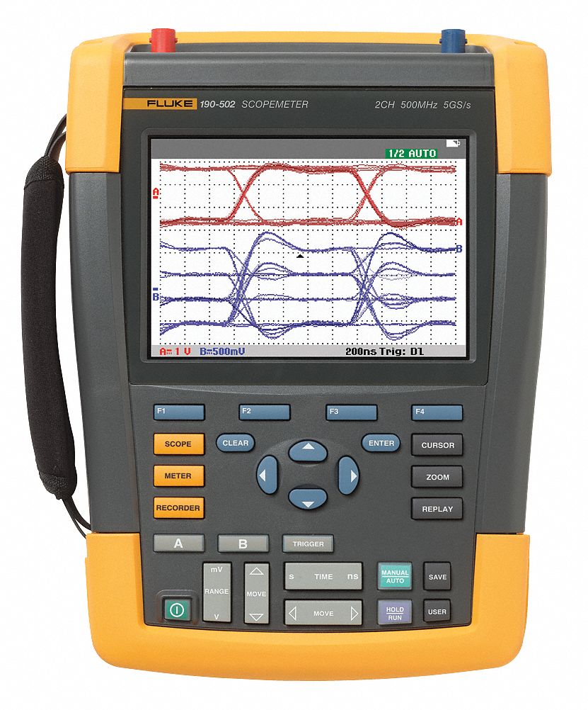 Fluke FLUKE190502 Compact Handheld Oscilloscope, 500Mhz Bandwidth
