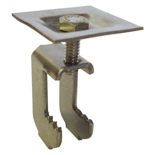 Grating Clip, 1/4 In - 20 Thread Size, SS, G-Clip XSSGG, 1 1/2 In Thk., Plain
