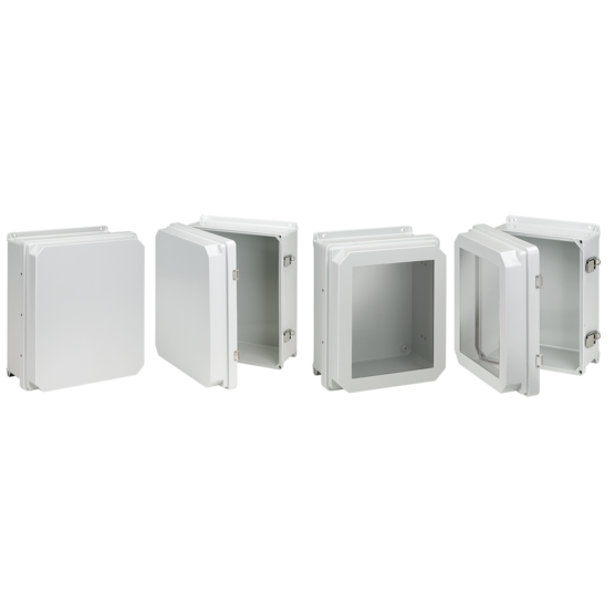 Hoffman RHJ1614HWPL2LG Enclosure, Raised Cover With Latches, 15.62 x