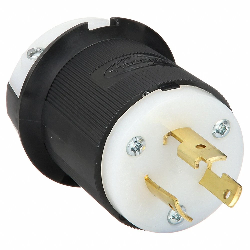 Standard Non-Shrouded Locking Plug, 2-Pole, NEMA L6-20P