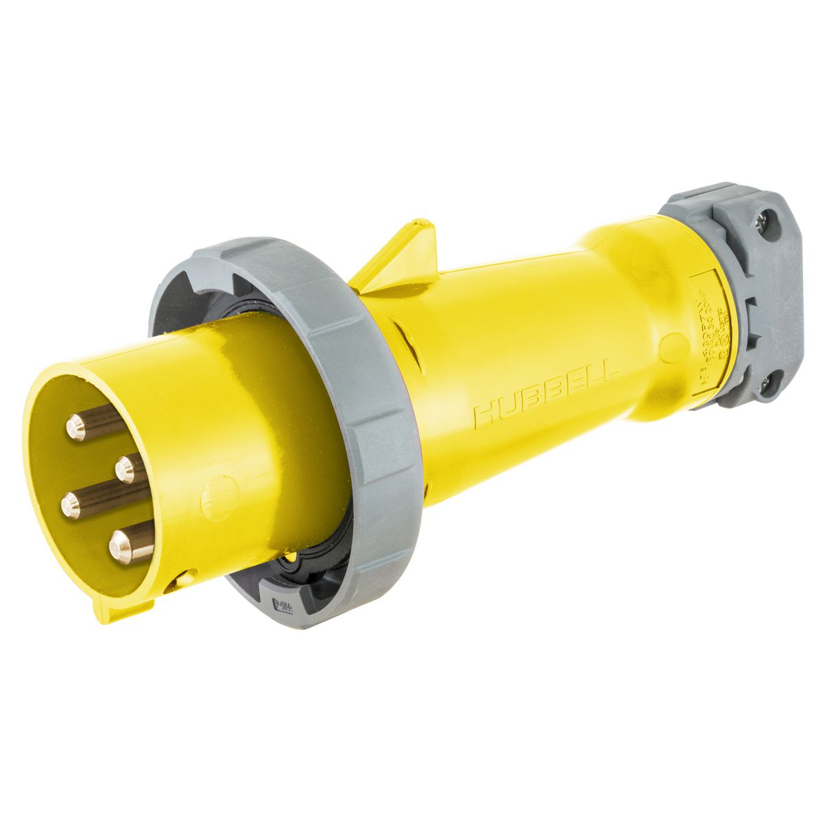 Iec Pin And Sleeve Plug, Male, 100 A, 125 - 250 V, Yellow