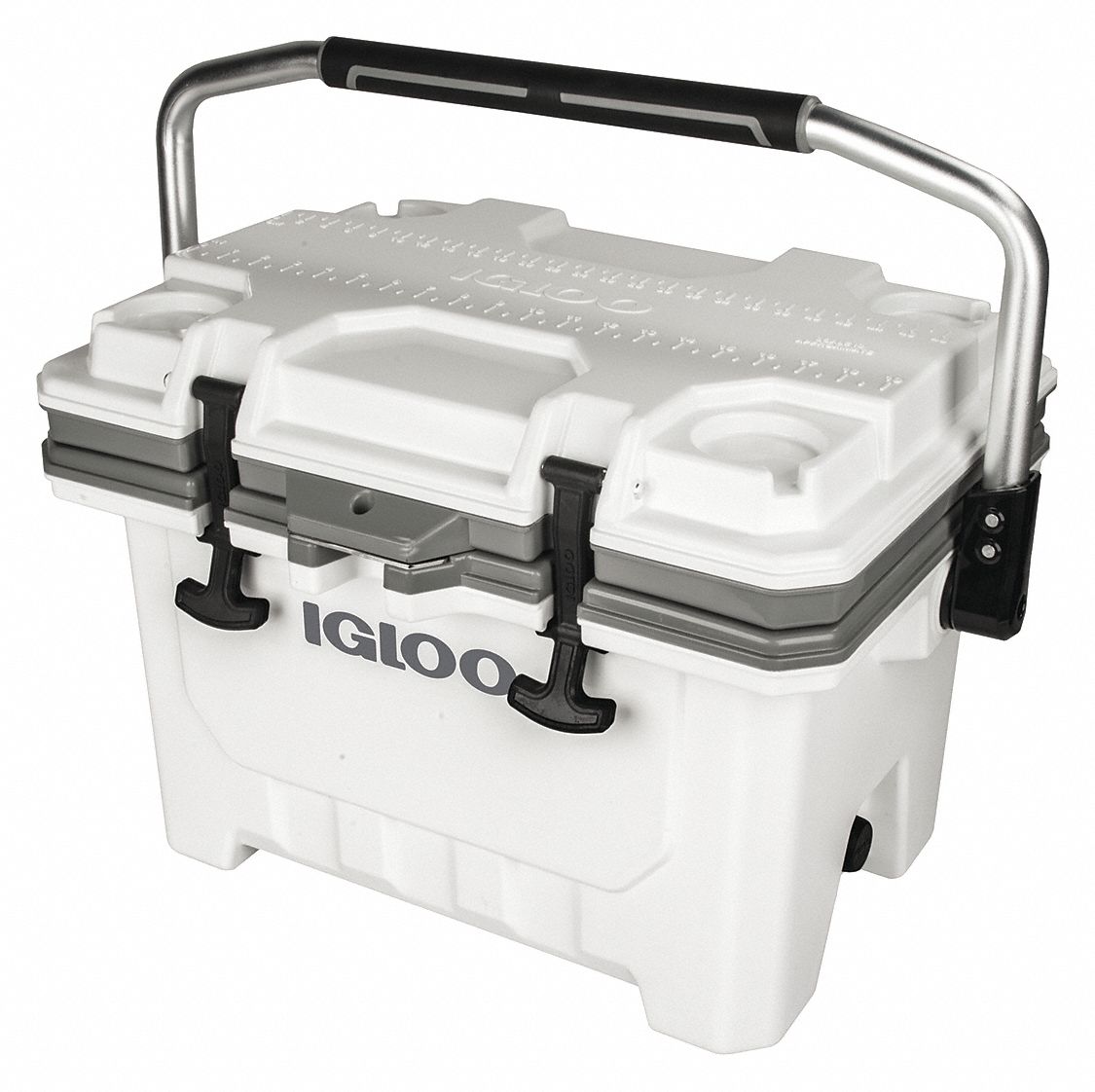 Igloo 49829 Chest Cooler, Plastic, 24 Qt Cooler Capacity, White/Gray