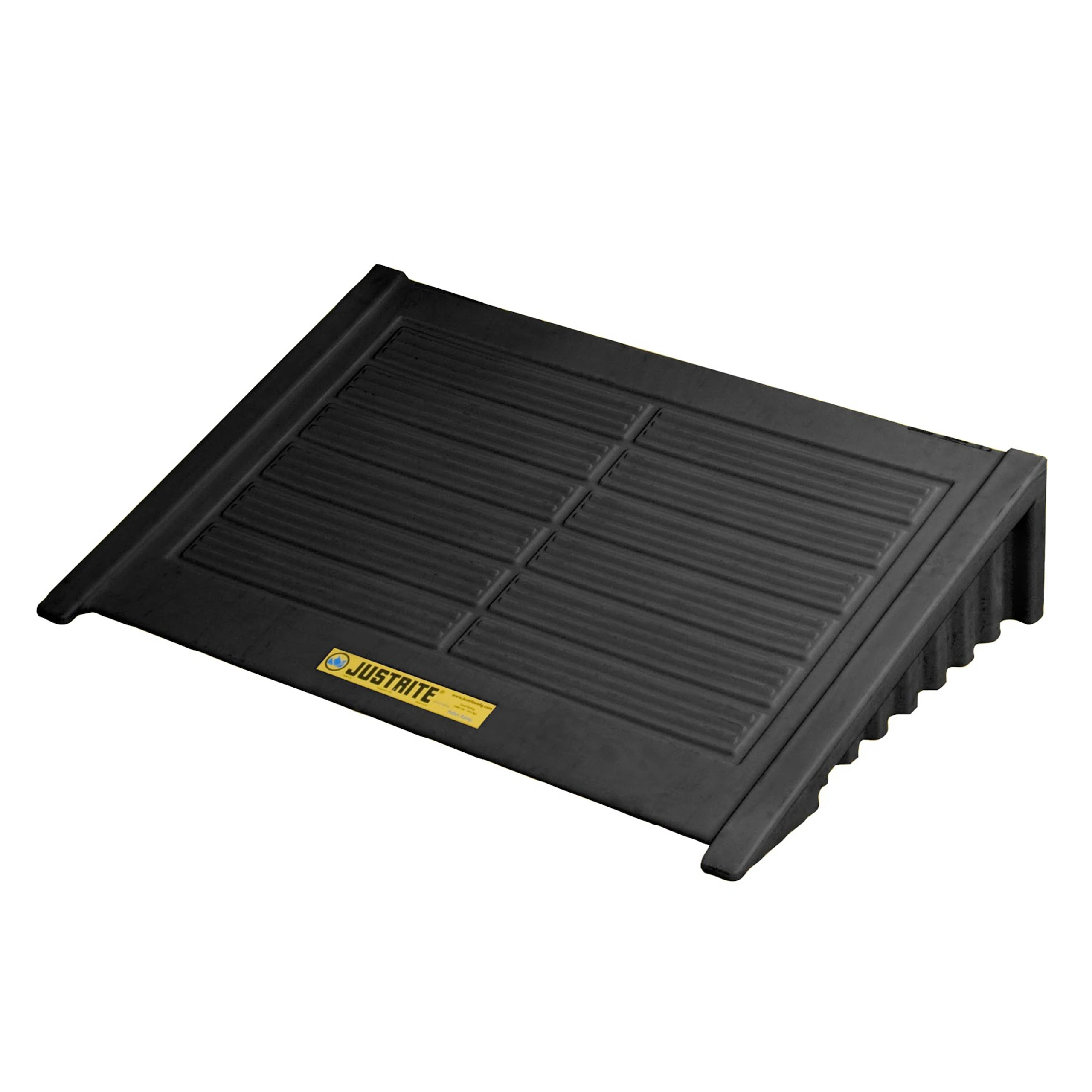 Square Spill Pallet Ramp, 4 Drums, Black