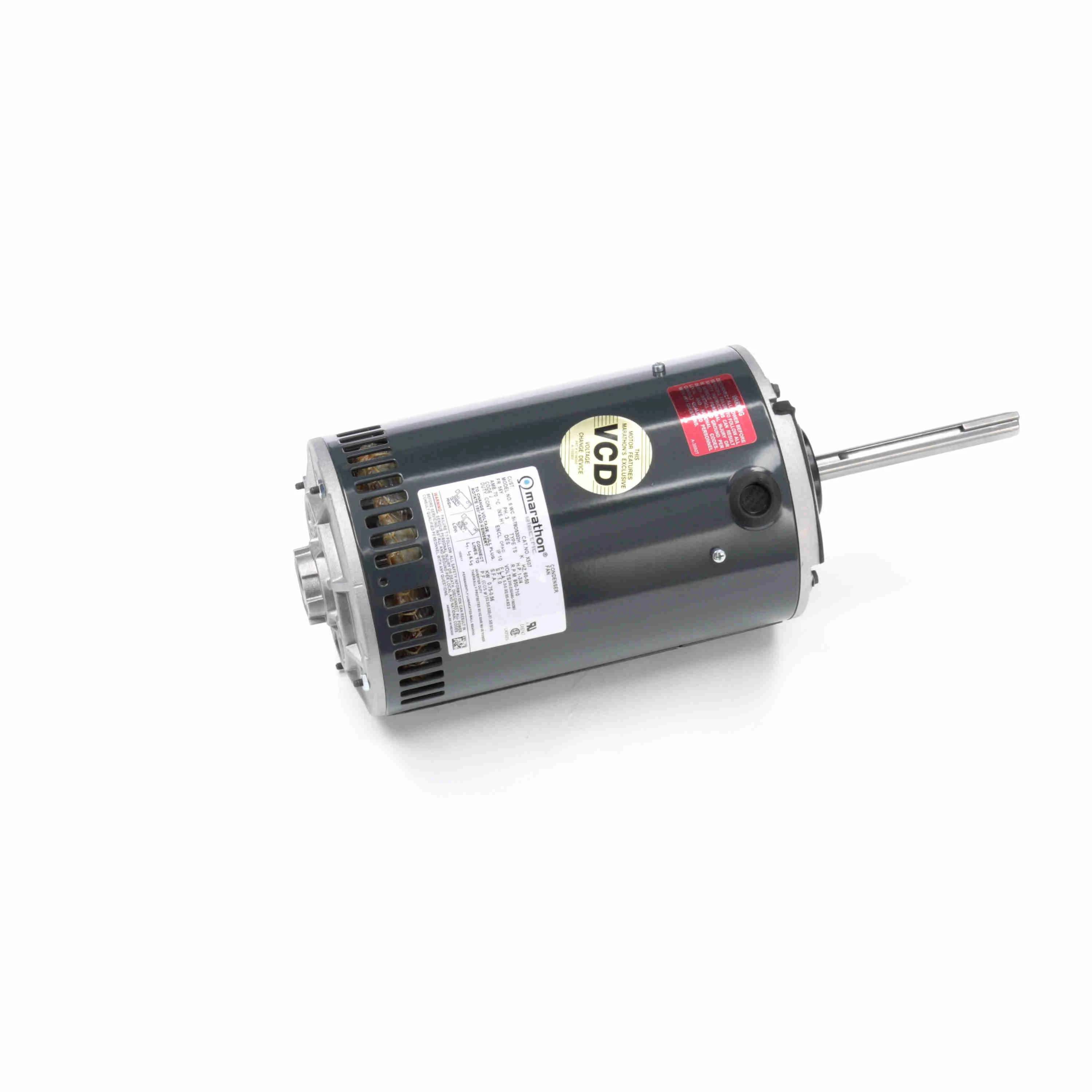 Refrigeration Motor, 1/0.75 HP, 3 Ph, 60/50 Hz, 200-230/460 and 190/380 V, 900 and 750 RPM