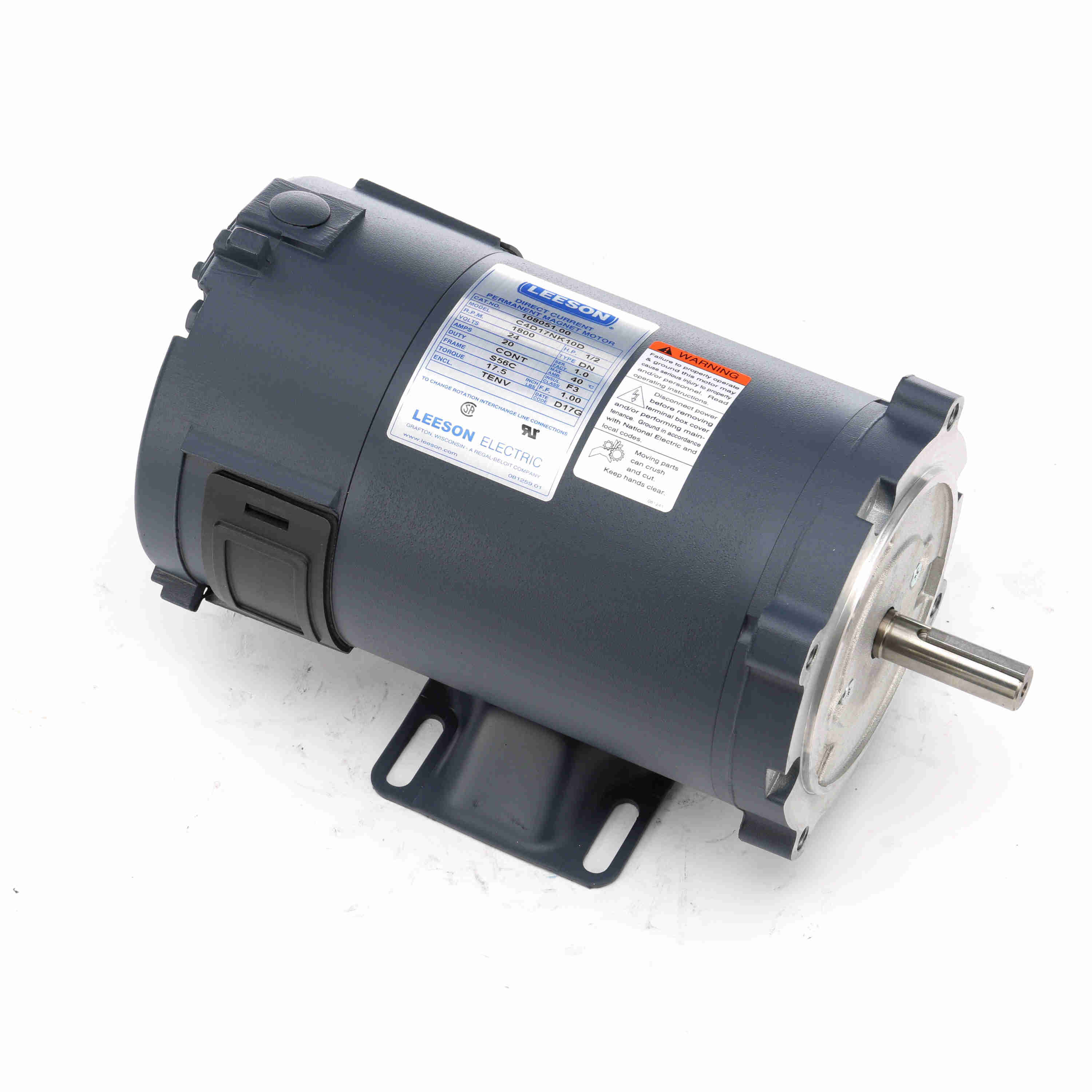 Low Voltage Motor, 0.50 HP, 24V, 1800 RPM