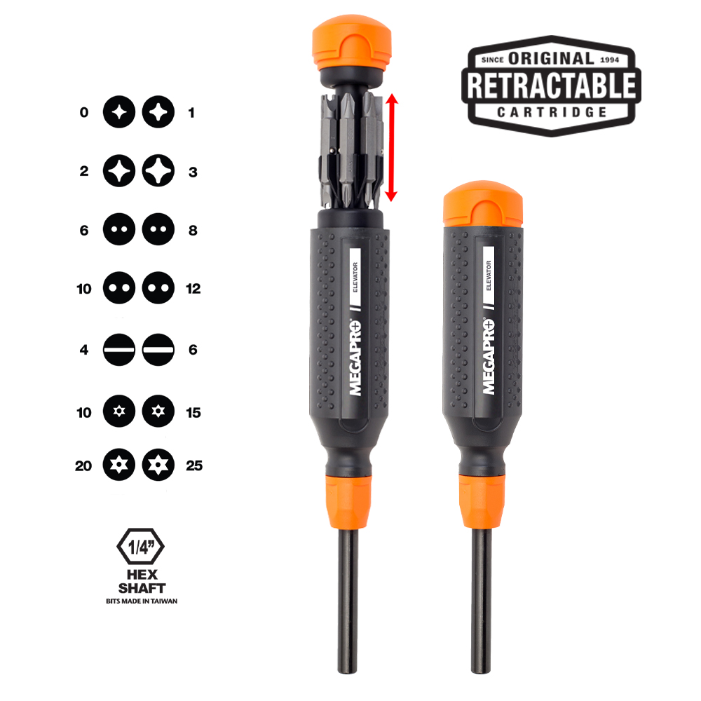 Megapro 151ELEV Screwdriver, Elevator Raptor Supplies