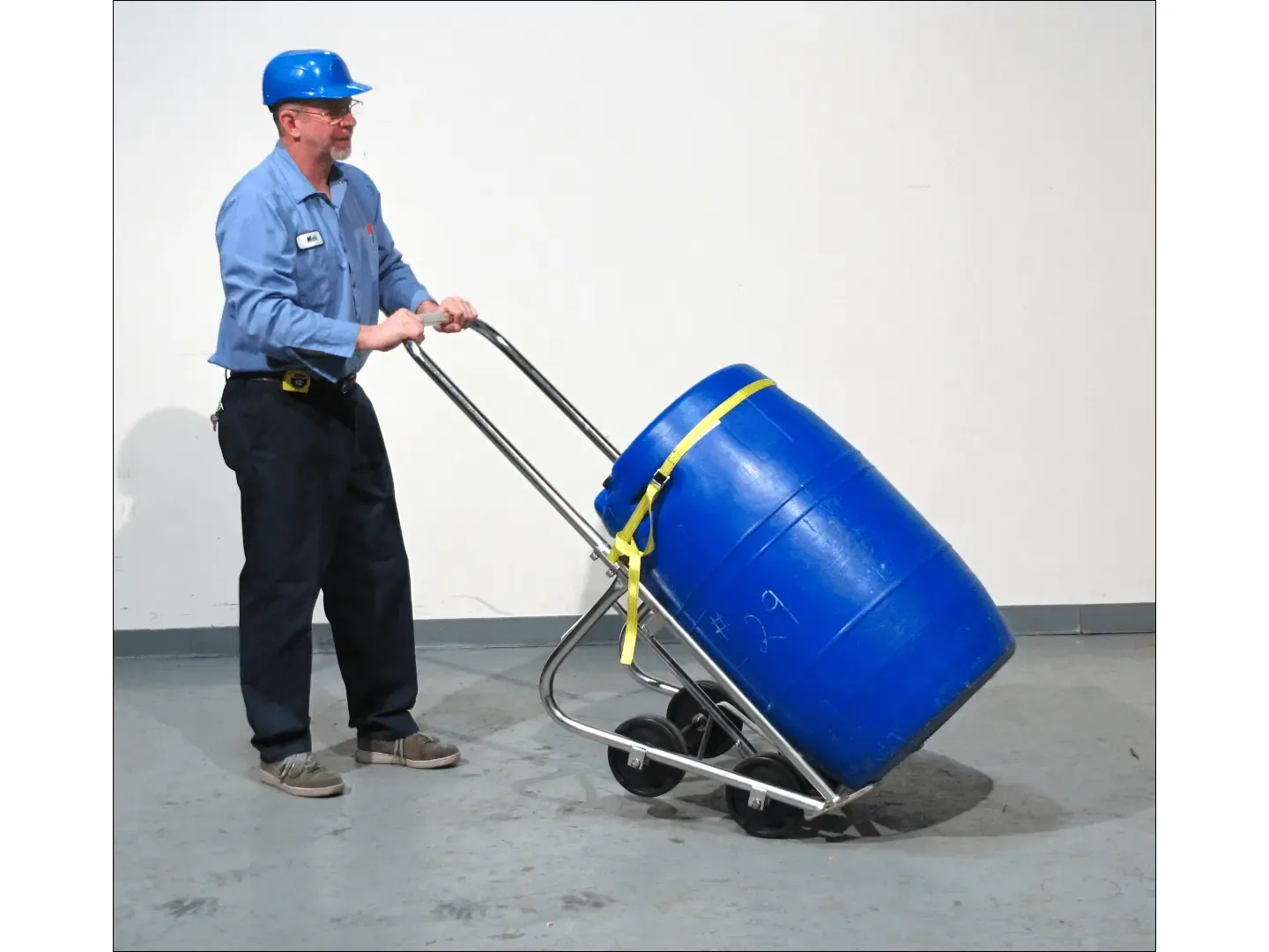 MORSE DRUM 160-SS 4 Wheel Drum Truck, Stainless Steel, 454 kg Capacity | AF6EFQ 8CFV0