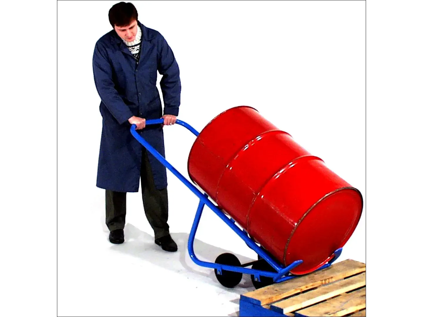 MORSE DRUM 160M 4-Wheel Drum Truck, Self Standing, Spark Resistant, 454 kg Capacity | AF6EFP
