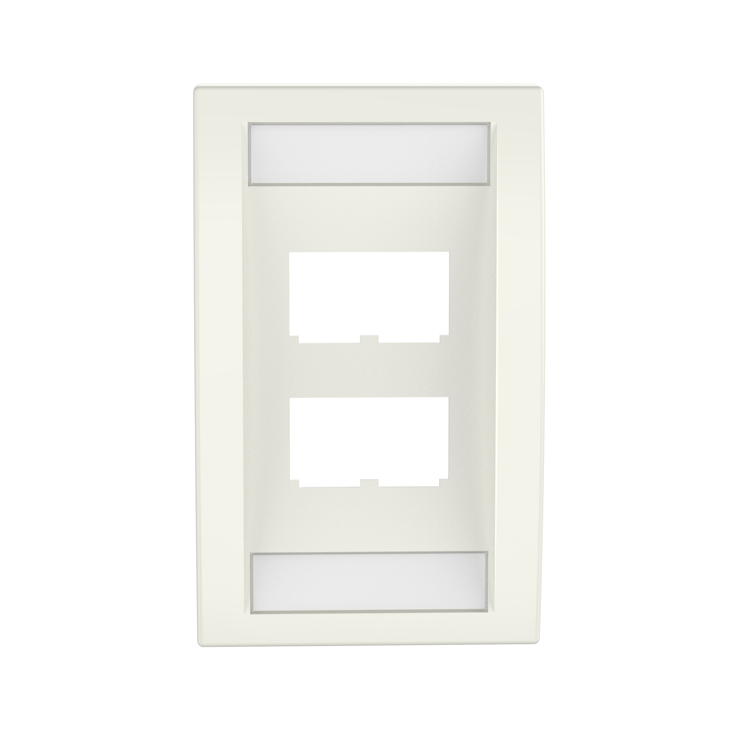 Faceplate Single Gang 4 Ports Off White