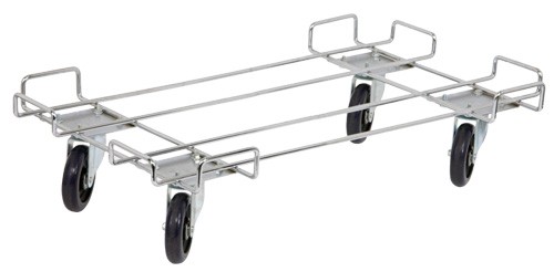 800 lb 10 Height x 36 Width x 20 Depth Chrome Finish Quantum Storage Systems M2036BD Dolly Base for Wire Shelving System Load Capacity