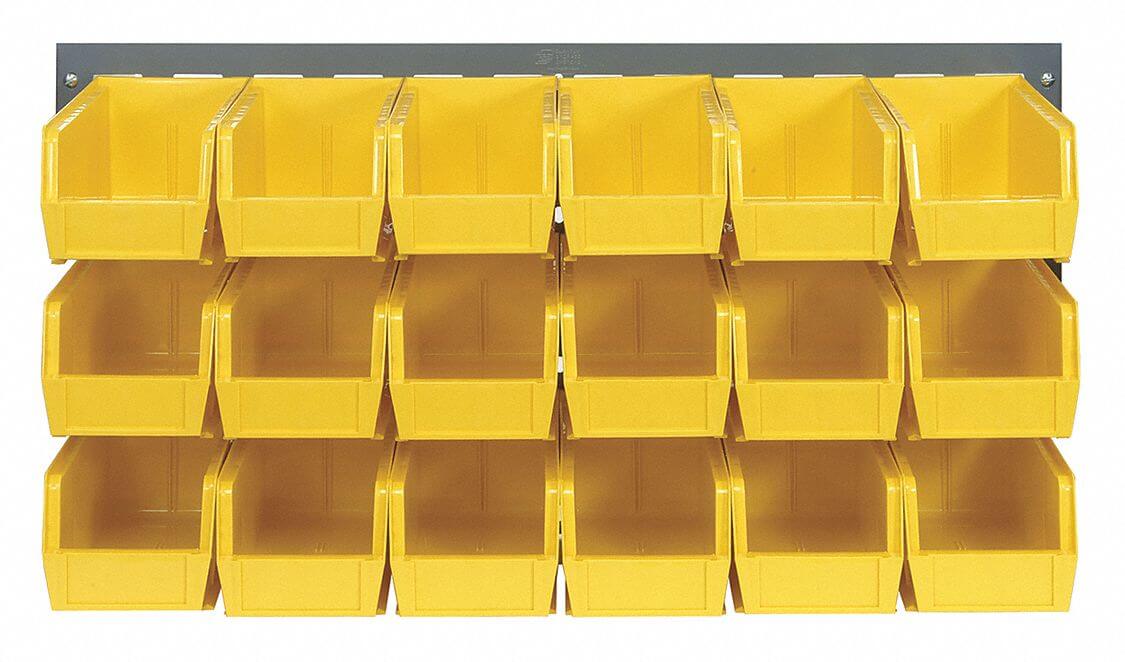 Hanging Storage Bins on Wall Panels (3'W x 10-7/8D x 1' 7H),  #SMS-45-QLP-3619-230