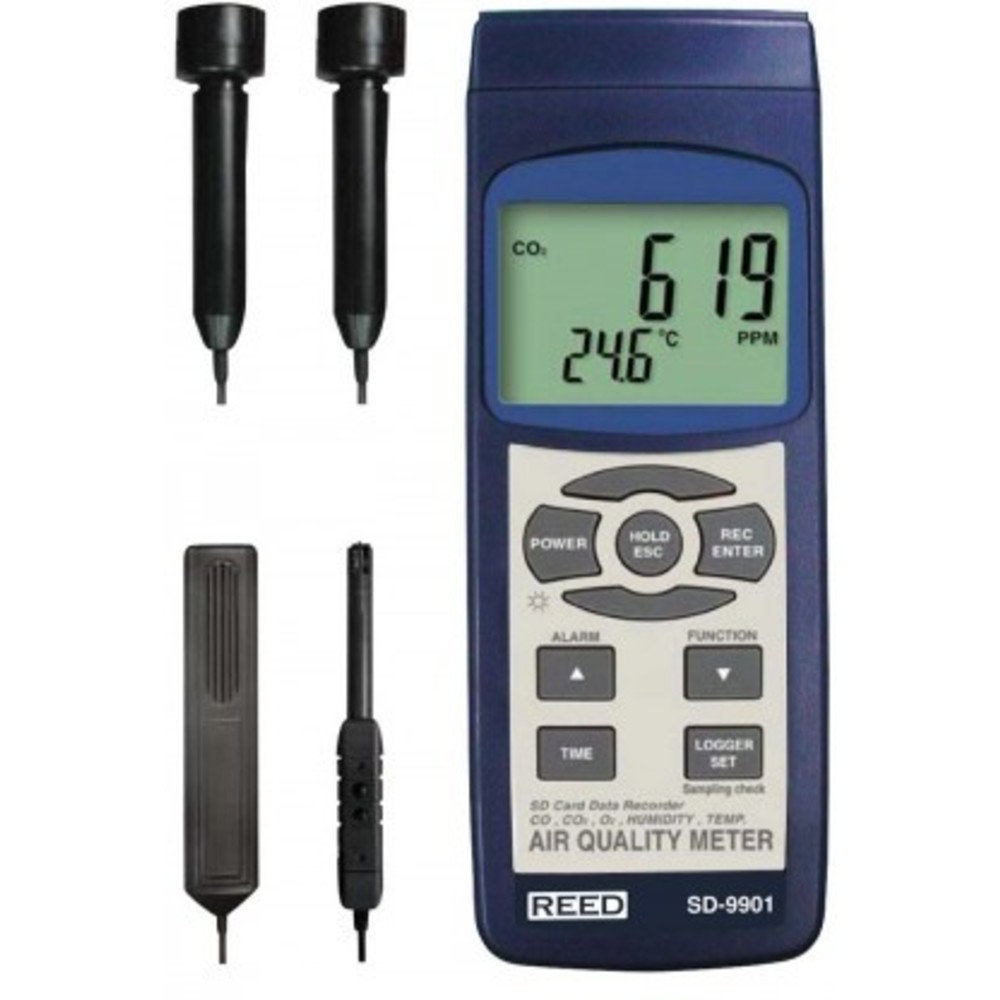 DATA LOGGER W/NIST CERT REED Instruments SD-9901-NIST AIR QUALITY METER