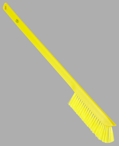 Vikan 41976 Ultra-Slim Cleaning Brush with Long Handle, 600 mm, Medium,  Yellow