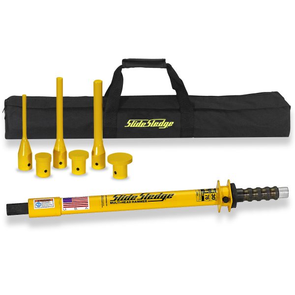 Multihead Slide Hammer, 30 Inch Overall Length, 14 Lbs. Weight, Heavy Duty, 6 Pin Driver Tip