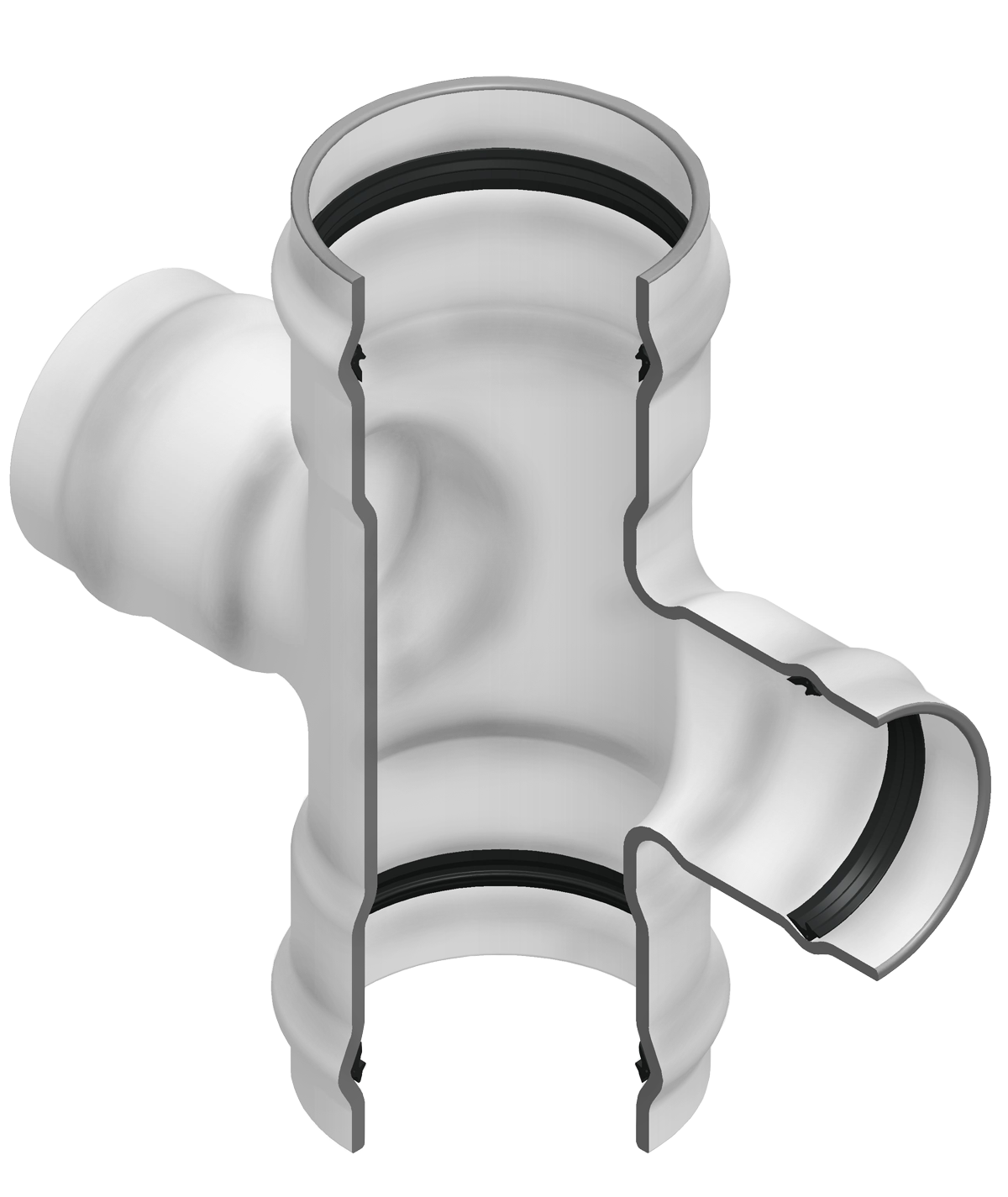 Spears Valves PVC Class 200 IPS Fabricated Crosses, Gasket x Gasket x