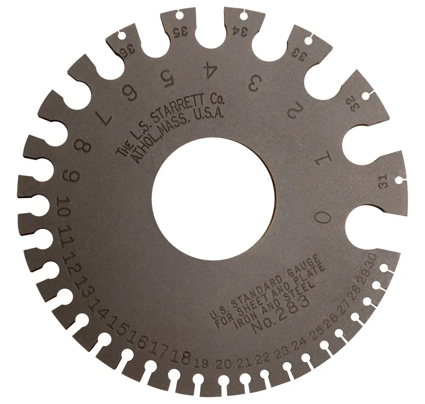 U.s. Standard Sheet Metal Gage 0-36