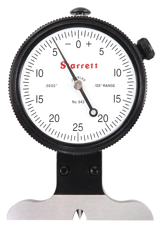 Dial Depth Gauge, Adjustable Rod Design, 0.0005-Inch Resolution