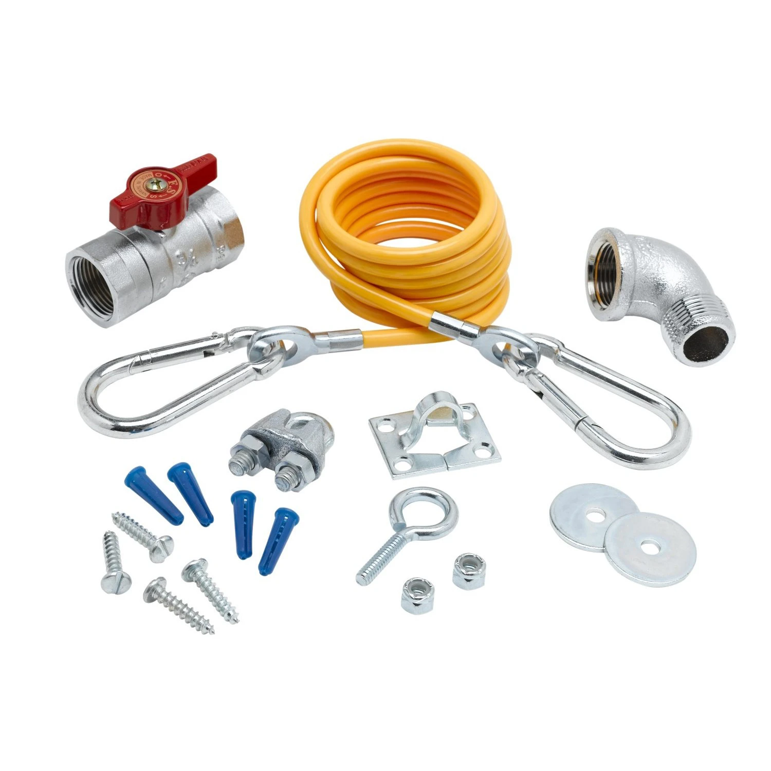 Gas Appliance Connectors, Installation Kit With 1/2 Inch Elbow
