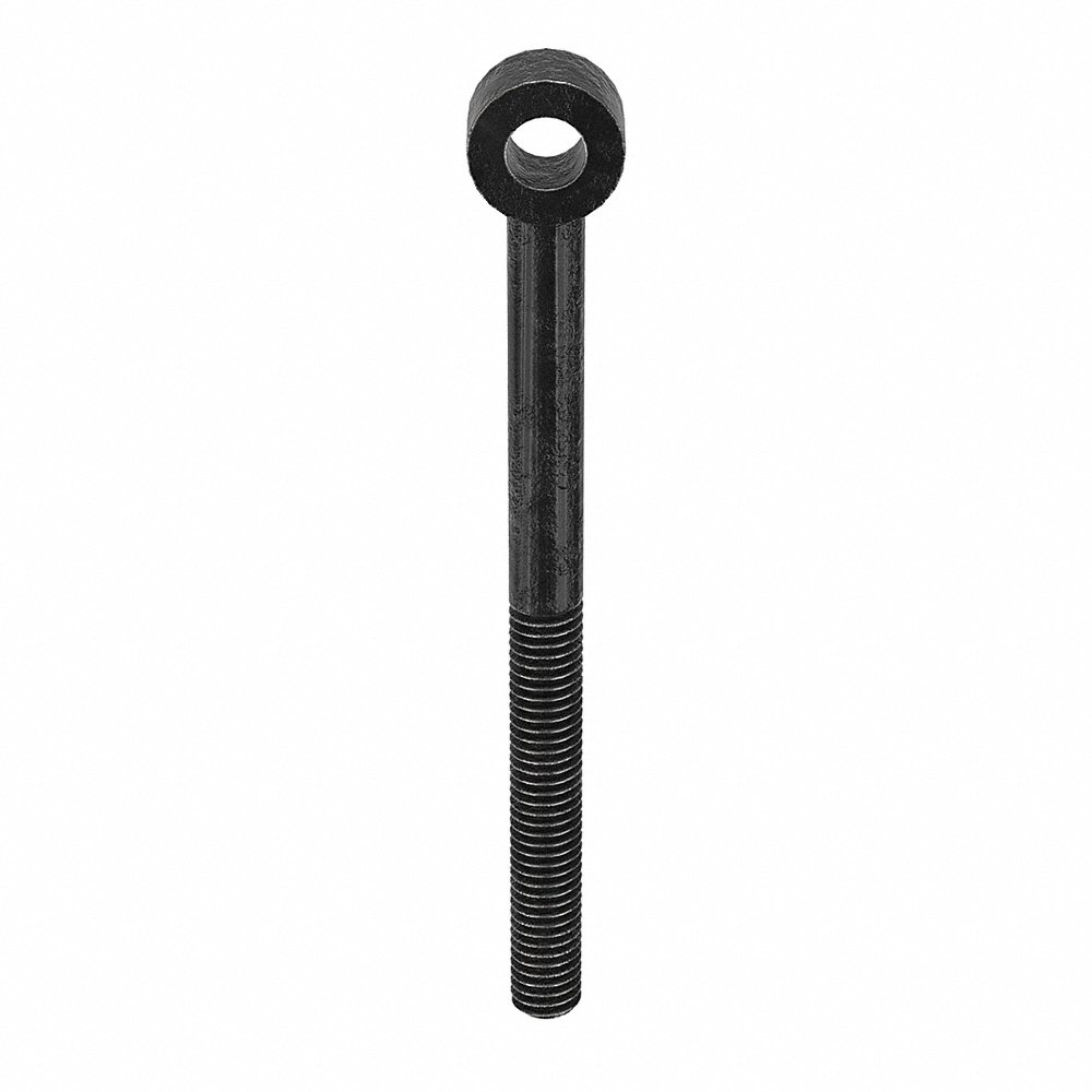 Eye Bolt, 3/8 In - 16 Thread Size, Steel, 5 In Lg. From Ream Center, 2 1/2 In Thread Lg.