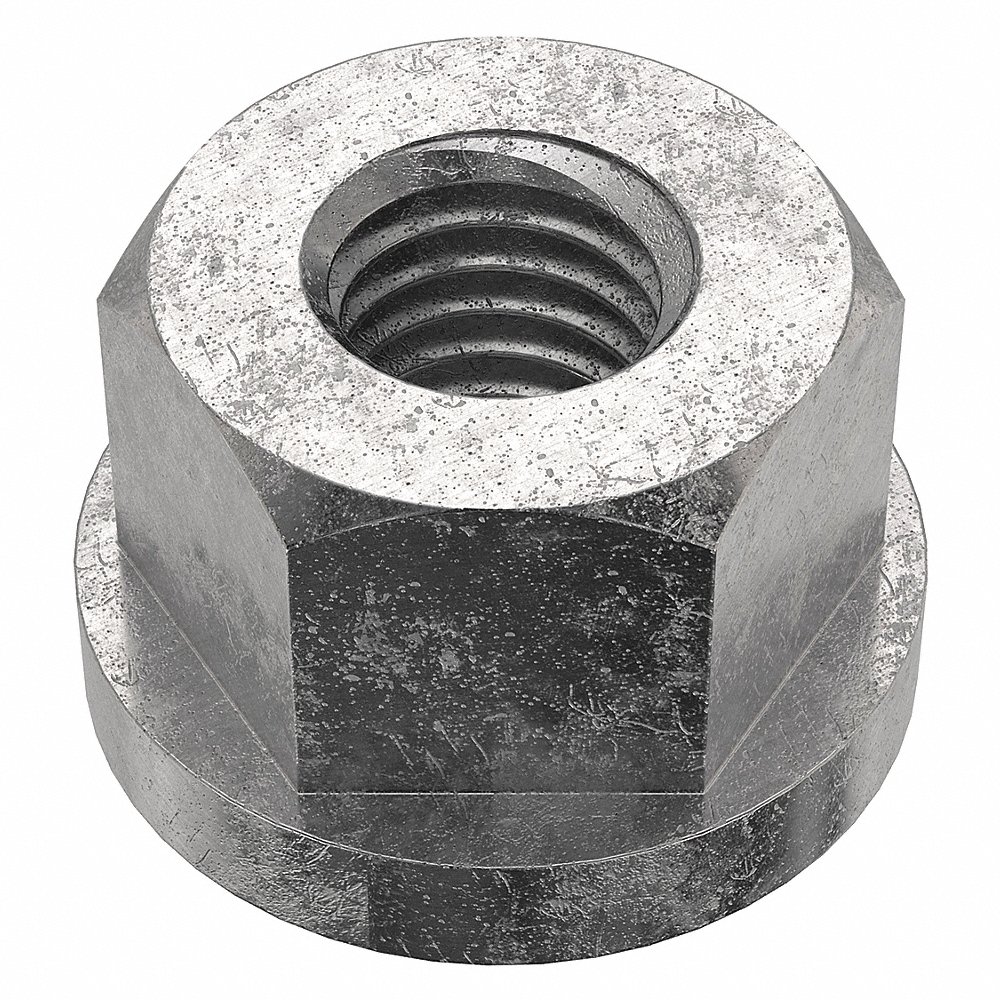 Flange Nut, 1/2 In - 13 Thread Size, SS, 11/16 In Nut Ht., 1 1/8 In Flange Dia.