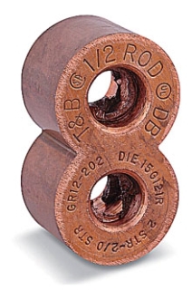 Copper Two Way Splice Connector, Max 35kV, Wire Size 3/0 AWG 54