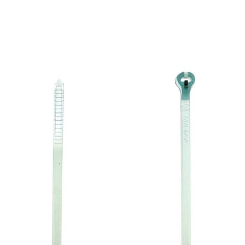 Cable Tie, 302 Deg F Temp Range, Radiation-Resistant Type, Aquamarine