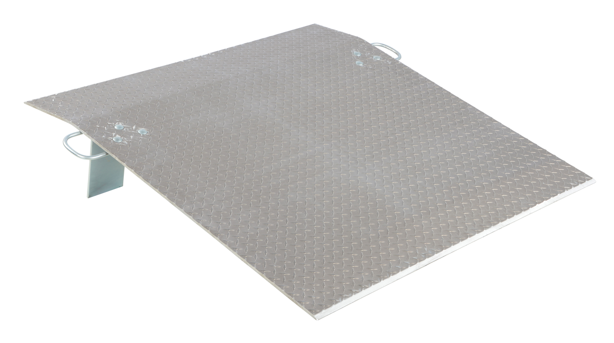 Aluminium Economizer Dock Plate, 36 x 48 x 3/8 Inch, 1900 lb Capacity, Silver