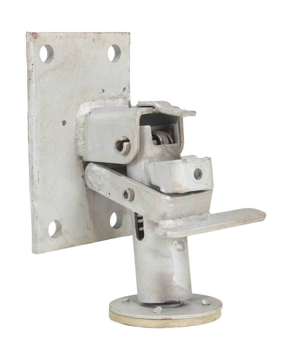 Steel Floor Lock, 7 Inch to 8-3/16 Inch Height, Silver